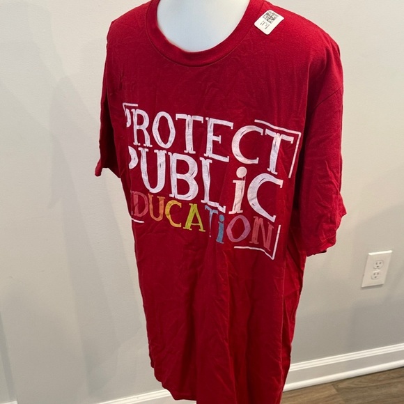 Port & Company Large Men’s Protect Public Education Teacher Tee - Picture 3 of 5